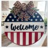 1 pc 250th anniversary of American independence, bald eagle commemorative wooden plaque, home porch decoration, wooden hanging board