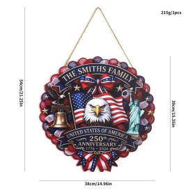 1PC Wooden tags for Independence Day, patriotic American homes, rural areas, wooden walls, door decorations, wooden crafts (Color: 67, size: 40*40*0.5cm)