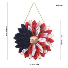 1PC Wooden tags for Independence Day, patriotic American homes, rural areas, wooden walls, door decorations, wooden crafts (Color: 68, size: 30*30*0.5cm)