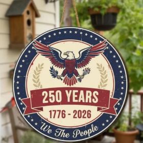 1PC Wooden tags for Independence Day, patriotic American homes, rural areas, wooden walls, door decorations, wooden crafts (Color: O, size: 30*30*0.5cm)