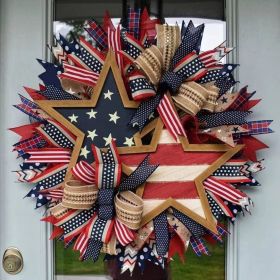1PC Wooden tags for Independence Day, patriotic American homes, rural areas, wooden walls, door decorations, wooden crafts (Color: U, size: 30*30*0.5cm)