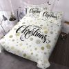 Duvet Cover Set Christmas Theme Merry Christmas Holiday Season Luxury Reversible Bedding Set Comforter Cover (1 Duvet Cover+2 Pillowcases)