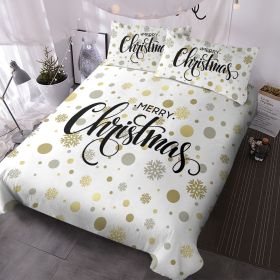 Duvet Cover Set Christmas Theme Merry Christmas Holiday Season Luxury Reversible Bedding Set Comforter Cover (1 Duvet Cover+2 Pillowcases) (size: King)