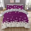 Butterfly Bedding Set for Girls, Purple Soft Lightweight Blue Duvet Cover Set, 3 Pcs