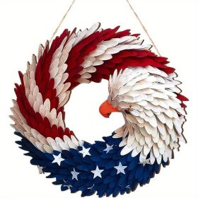 1PC Wooden tags for Independence Day, patriotic American homes, rural areas, wooden walls, door decorations, wooden crafts (Color: B, size: 20*20*0.5cm)