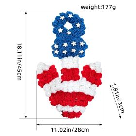 1PC Wooden tags for Independence Day, patriotic American homes, rural areas, wooden walls, door decorations, wooden crafts (Color: E, size: 40*40*0.5cm)