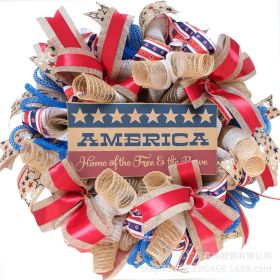 1PC Wooden tags for Independence Day, patriotic American homes, rural areas, wooden walls, door decorations, wooden crafts (Color: 84, size: 40*40*0.5cm)