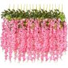12 Packs Artificial Hanging Plants, Premium, Oxidation Resistance Flower, Wisteria Plants