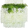 12 Packs Artificial Hanging Plants, Premium, Oxidation Resistance Flower, Wisteria Plants