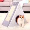 Portable Pet Scratcher Foldable Sisal Triangle Climbing Pad Cat Fur Climbing Frame