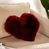 1pc Boho Love Heart Plush Throw Pillow - Fluffy Luxury Cushion for Couch, Sofa, Bed - Detachable and Machine Washable Home Decor