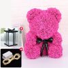 Artificial Rose Bear Flower  With Box and Light