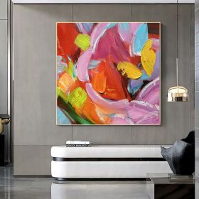 Abstract Original Colorful Wall Art Canvas Thick knife Oil Painting Hand painting on canvas original abstract Home Decoration Wall Paintings (Style: 01, size: 60x60cm)