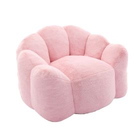 Lotus type compression sofa Adult bean bag sofa with pull ring can be easily moved without installation Suitable for various environments such as livi (Color: Pink)