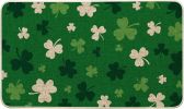 Mode Green Cute Shamrock St. Patrick's Day Doormat, Home Decor Low-Profile Switch Rug Door Mat Floor Mat for Indoor Outdoor 17x29 Inch