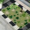 Mode Green Cute Shamrock St. Patrick's Day Doormat, Home Decor Low-Profile Switch Rug Door Mat Floor Mat for Indoor Outdoor 17x29 Inch