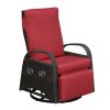 Adjustable Outdoor 360Â° Swivel Rattan Recliner Chair with Cushion for Patio, Porch, Yard and Garden