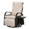 Adjustable Outdoor 360Â° Swivel Rattan Recliner Chair with Cushion for Patio, Porch, Yard and Garden