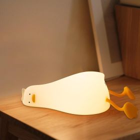 Pumpkin Night Light, Squishy LED Nursery Lamp with Timer, Rechargeable Silicone Nightlight for Kids (Color: Duck Night Light)