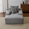 Double Chaise Lounge Chair, Sleeper Cloud Couch, Luxury Sofa Bed Love-seat