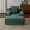 Double Chaise Lounge Chair, Sleeper Cloud Couch, Luxury Sofa Bed Love-seat