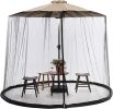 9/10 FT Mosquito Net for Patio Umbrella Outdoors Screen Polyester Hanging Tent(Mosquito Net Only)
