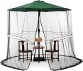 9/10 FT Mosquito Net for Patio Umbrella Outdoors Screen Polyester Hanging Tent(Mosquito Net Only)