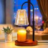 Candle Warmer Lamp with Timer - Electric Candles Wax Warmers Glass Lamps for Jar Candles Burner Adjustable Height and Dimmable Light Modern No Flame S