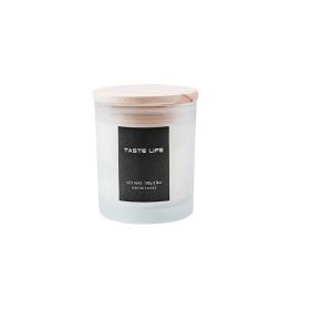 Smokeless Handmade Soy Wax Scented Candle With Clear Wooden Cover (Style: Cherry blossoms)