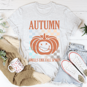 Autumn Smells Like Fall Spirit T-Shirt (Color: Ash, size: S)