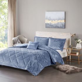 Twin/Twin XL Velvet Comforter Set with Throw Pillow (Color: as Pic)