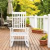 Outdoor/Indoor Rocking Chair, Square Wooden Rocking Chair 68.5*86*115CM  RT