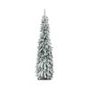 4/5/6 Feet Pre-Lit Artificial Christmas Tree Snow-Flocked Slim Pencil Xmas Decor