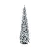 4/5/6 Feet Pre-Lit Artificial Christmas Tree Snow-Flocked Slim Pencil Xmas Decor