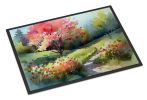 NEW North Carolina Dogwoods in Watercolor Doormat Front Door Mat Indoor Outdoor Rugs for Entryway, Non Slip Washable Low Pile, 18H X 27W