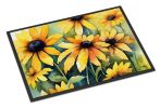 NEW Maryland Black-Eyed Susans in Watercolor Doormat Front Door Mat Indoor Outdoor Rugs for Entryway, Non Slip Washable Low Pile, 18H X 27W