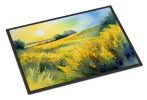 NEW Nebraska Goldenrod in Watercolor Doormat Front Door Mat Indoor Outdoor Rugs for Entryway, Non Slip Washable Low Pile, 18H X 27W