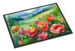 NEW Iowa Wild Prairie Roses in Watercolor Doormat Front Door Mat Indoor Outdoor Rugs for Entryway, Non Slip Washable Low Pile, 18H X 27W