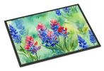 NEW Texas Bluebonnets in Watercolor Doormat Front Door Mat Indoor Outdoor Rugs for Entryway, Non Slip Washable Low Pile, 18H X 27W