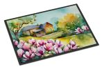 NEW Louisiana Magnolias in Watercolor Doormat Front Door Mat Indoor Outdoor Rugs for Entryway, Non Slip Washable Low Pile, 18H X 27W