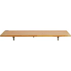 Wall Mounted Folding Table, 47.2 x 19.7 inches Wall Mount Table, Floating Desk with Iron Bracket, Fold Down Desk for Small Spaces, Home Office, Dining (Item Size: 47.2 x 19.7 in, Material: Solid Wood)