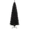 8ft Pencil Christmas Tree, Unlit Artificial Christmas Tree Slim Douglas Fir Xmas Tree with Realistic Branches, Halloween Tree with 1168 Tips