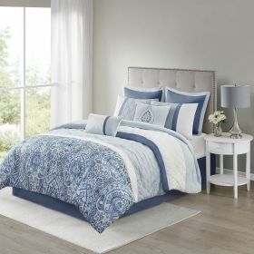 Queen 8 Piece Comforter Set (Color: as Pic)