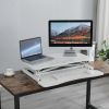 32 Inch Desk Converter, Height Adjustable Sit to Stand Riser, Dual Monitor and Laptop Workstation with Wide Keyboard Tray, Standing Computer Desk
