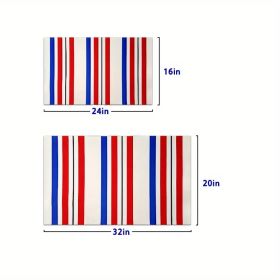 "Independence Day Doormat - Non-Slip Patriotic Family Welcome Mat, Natural Diatom Mud, Indoor/Outdoor" (Color: 24in x 16in)