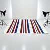 "American Flag Doormat - Red White Blue Striped Non-Woven Rug for Front Door, Summer Holiday Decor"