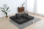 Convertible Sleeper Sofa Bed, Corduroy Folding Sofa Bed with Fixed-Shape Frame, Fold Out Floor Mattress Couch, Lazy Compression Sofa for Living Room