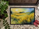 NEW Nebraska Goldenrod in Watercolor Doormat Front Door Mat Indoor Outdoor Rugs for Entryway, Non Slip Washable Low Pile, 18H X 27W