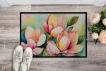 NEW Mississippi Magnolia in Watercolor Doormat Front Door Mat Indoor Outdoor Rugs for Entryway, Non Slip Washable Low Pile, 18H X 27W
