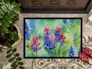 NEW Texas Bluebonnets in Watercolor Doormat Front Door Mat Indoor Outdoor Rugs for Entryway, Non Slip Washable Low Pile, 18H X 27W